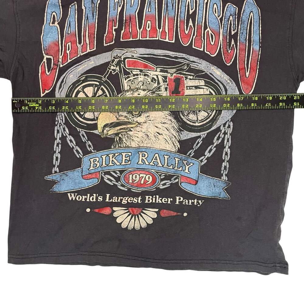Arizona Jean Co San Francisco Bike Rally 1979 Graphic Oversized T-Shirt Medium - Picture 3 of 4